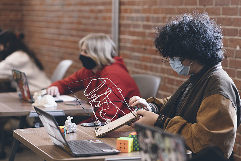 Students at Purdue Polytechnic High School Schweitzer Center at Englewood