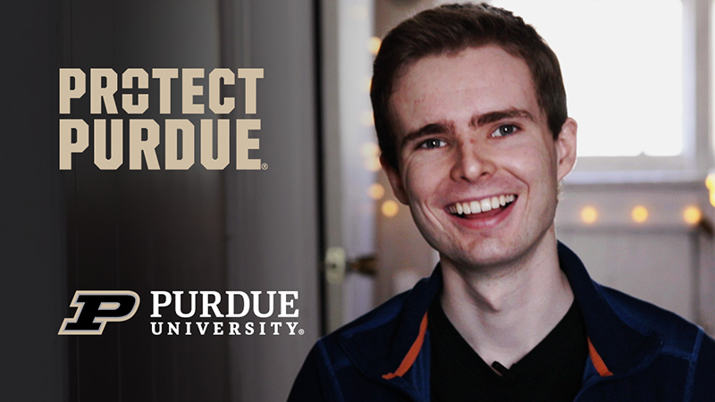 Joseph Robinson in Protect Purdue graphic