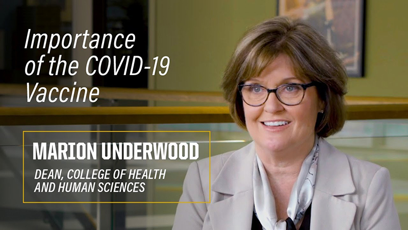 Marion Underwood in vaccine graphic