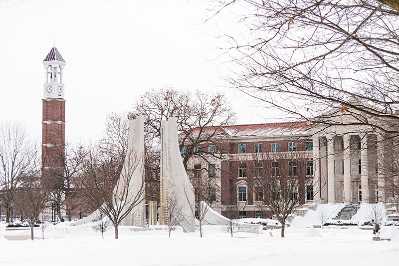 Winter Hovde Hall and Bell Tower