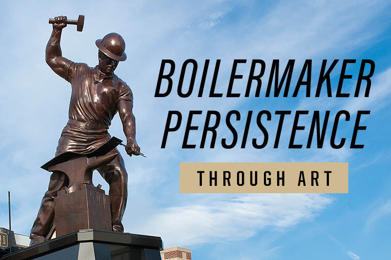 Statue on Purdue campus