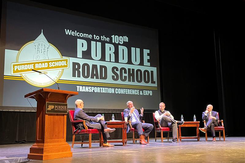 joins panel discussion for Purdue Road School Purdue