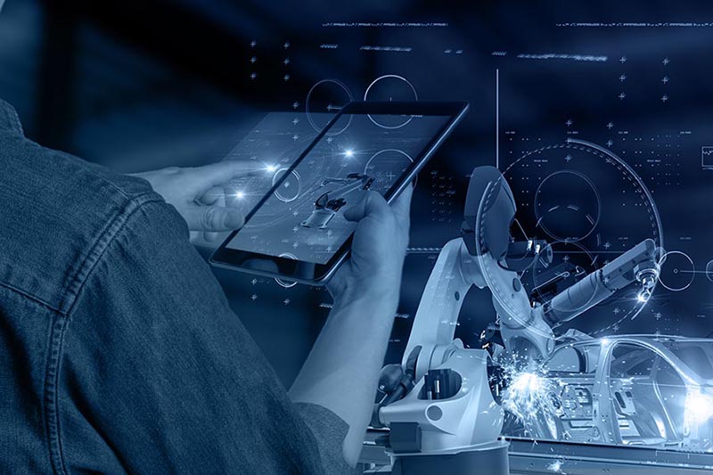 Purdue researchers in lab