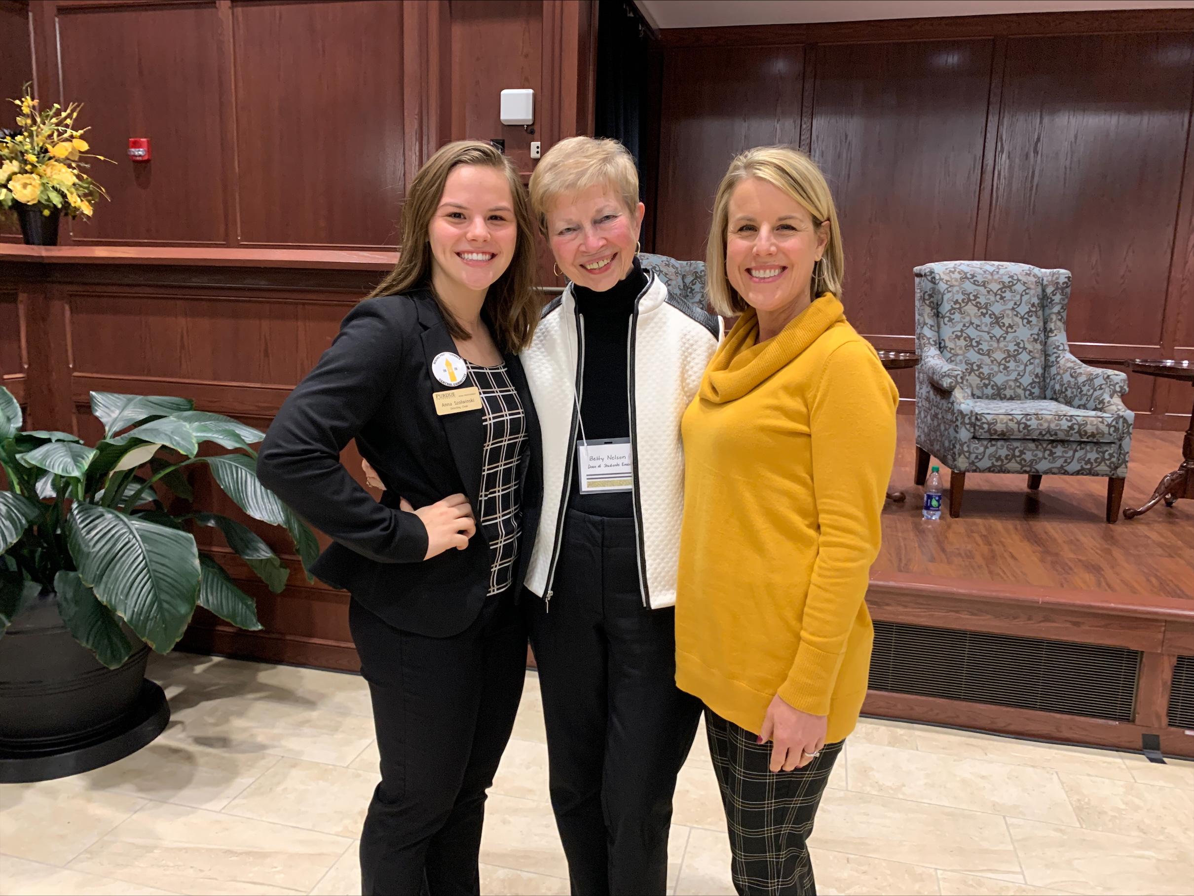 Anna Szolwinski and her mentors at the Women's Leadership Series
