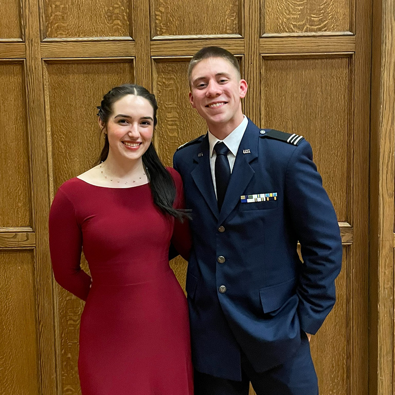 Brayden Johnson alongside his wife, Janette