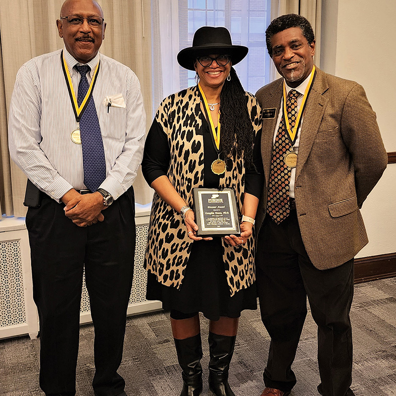Pictured left to right: Dr. Johnny Brown, Dr. Zenephia Evans and Dr. David Rollock