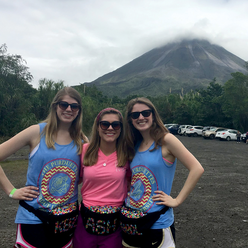 Photo of Beese sightseeing with fellow Purduettes while in Costa Rica