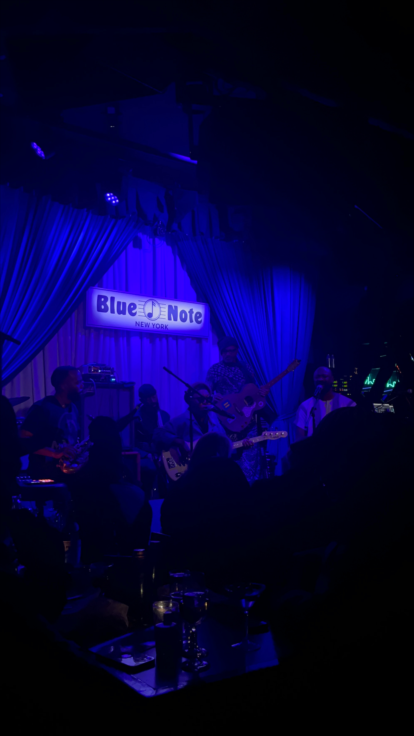 Blue note band performing in New York
