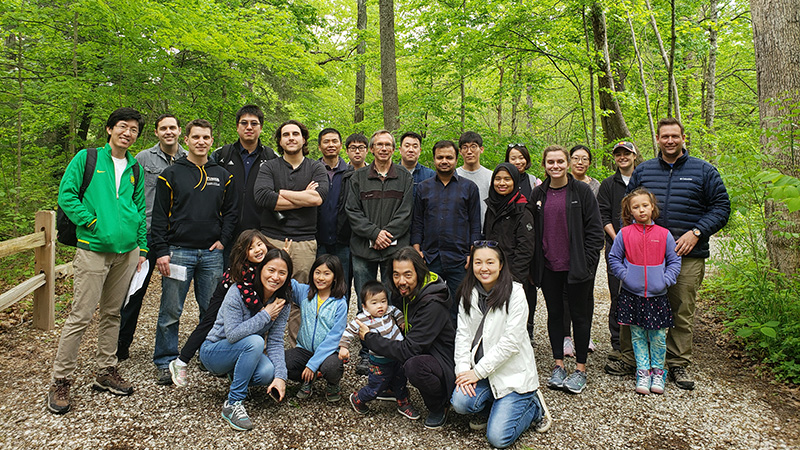 The FLAME group hiking